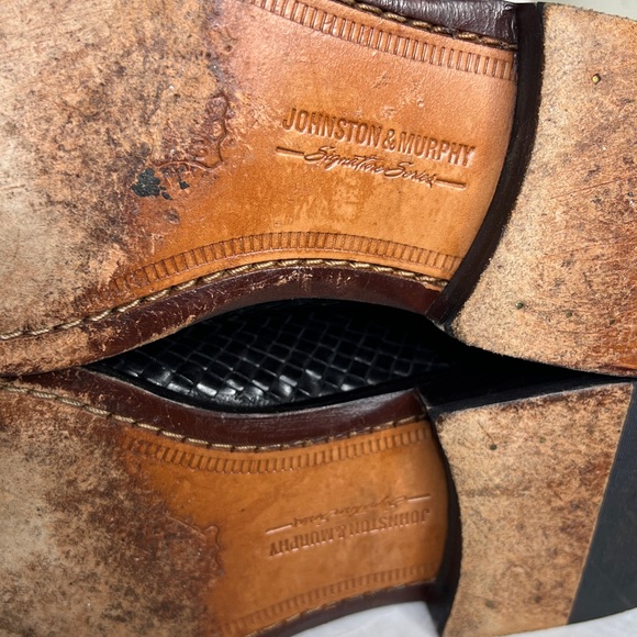 Johnston & Murphy Ellsworth Cap Toe Black Leather Oxford Shoes Size 9M - Picture 9 of 13